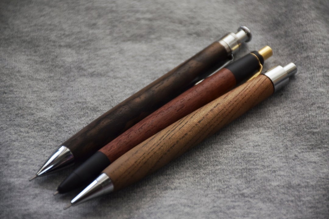 三大木軸シャーペンの比較 野原工芸 工房楔 クラフトエー | noaomiroの