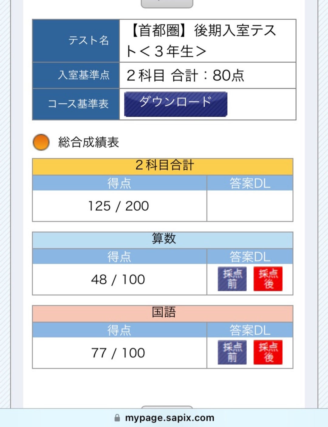 サピックス】小3入室テスト結果 | 凡人親の中学受験2027（2024終了
