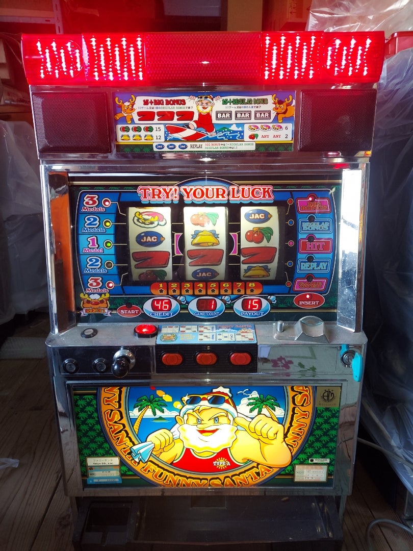 パチスロ実機】タイヨー☆ファニーサンタ【不要機付】4号機・レトロ