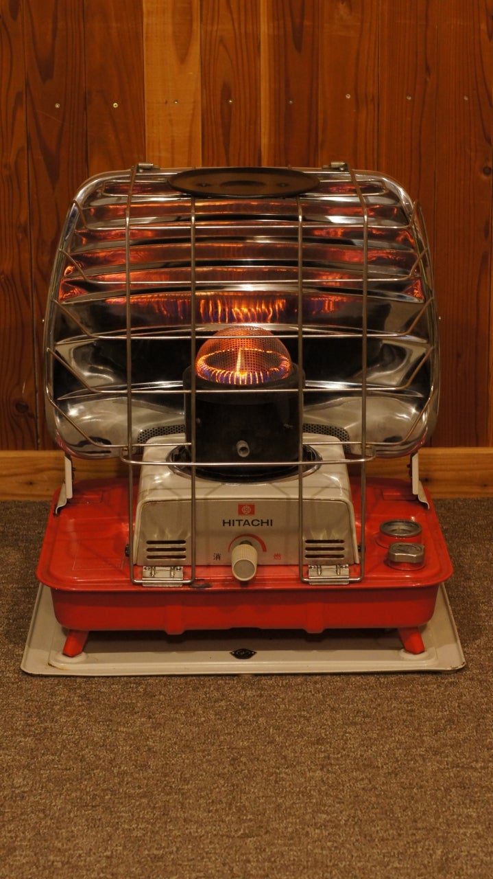 HITACHI レトロストーブ OVH-520 日立石油ストーブ 赤 日立石油