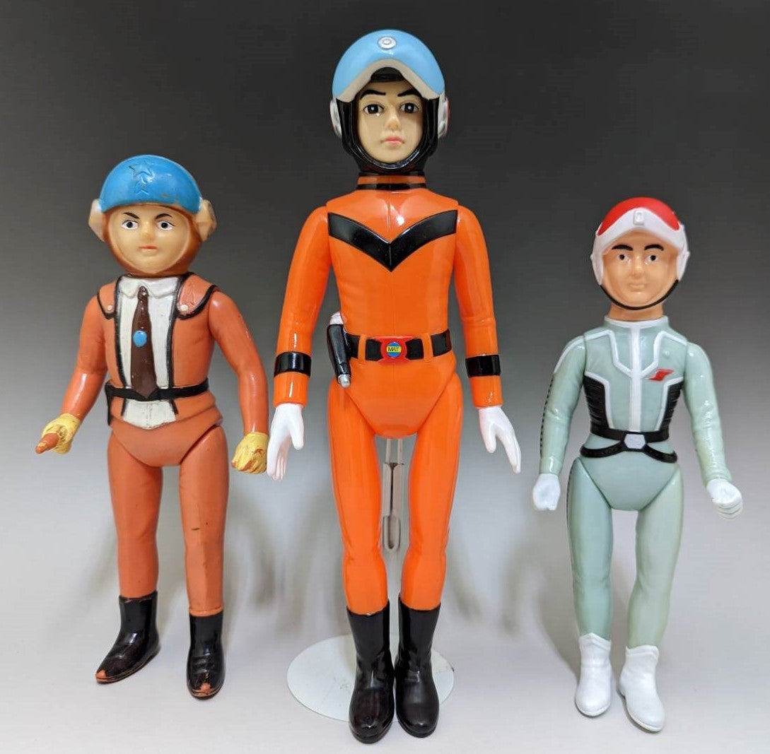 ソフビ人形 3体セット 当時物 帰ってきたウルトラマン マット隊員 MAT