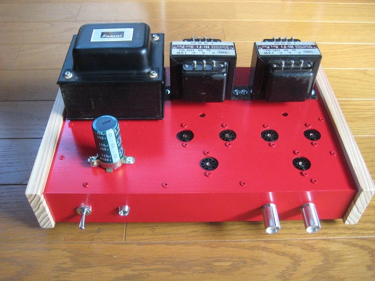 6BQ5 (EL84) プッシュプル・アンプの製作 その② / トランス等部品取付