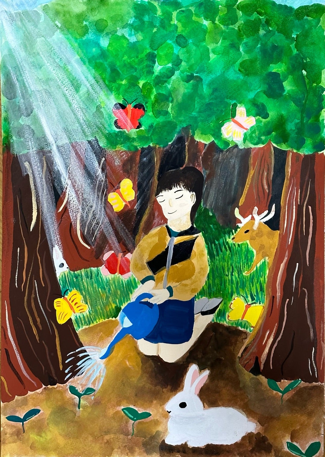 小学生理事長賞】令和5年度静岡県国土緑化運動育樹運動ポスター原画