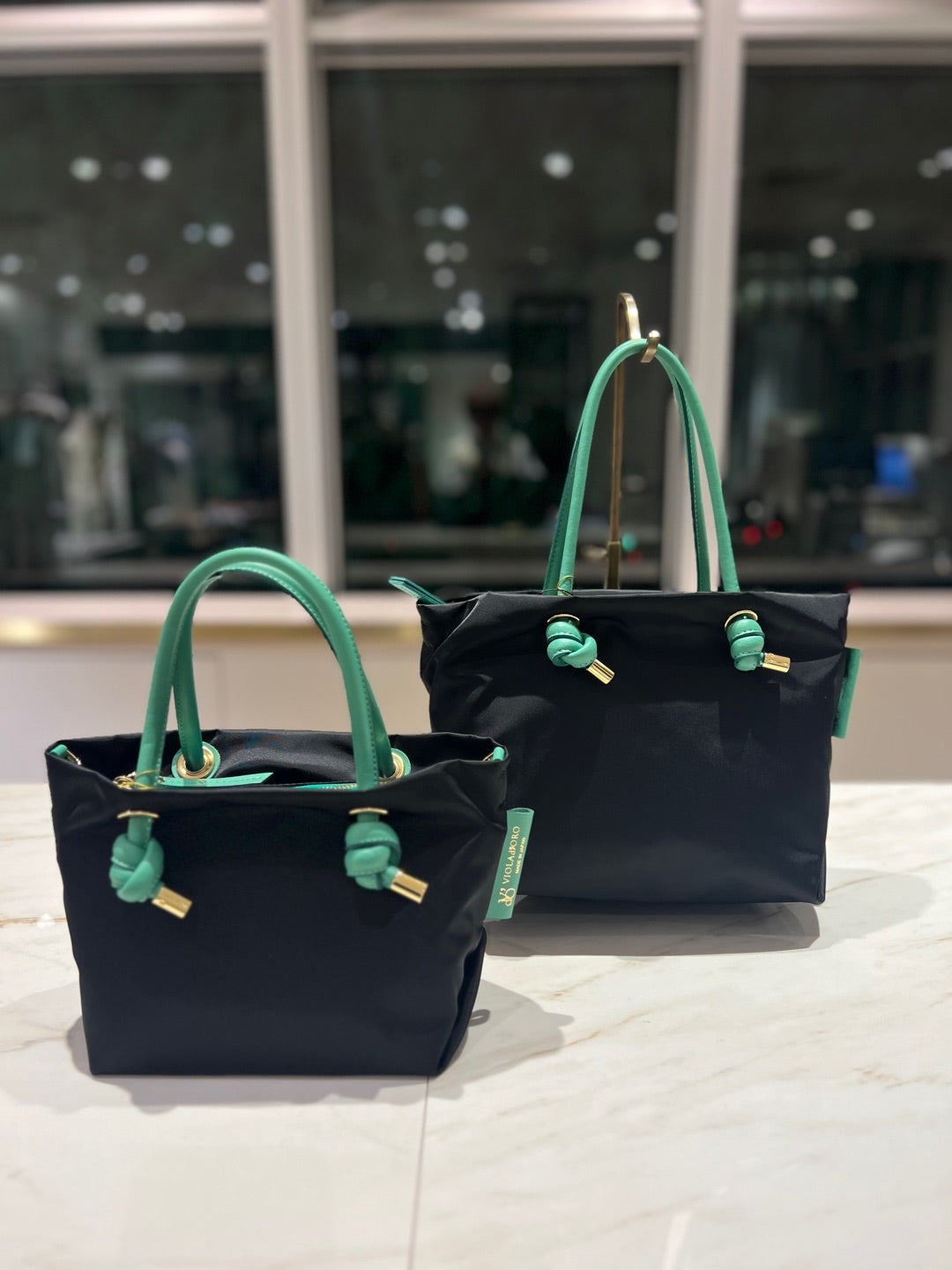 VIOLAd'ORO ノットハンドルナイロントートS ・XSサイズ | TIARA LACHIC