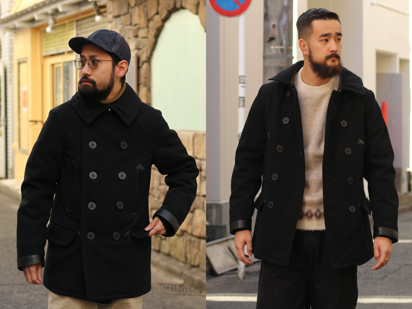 Nigel Cabourn ネイビー ピーコート 48 メイドインジャパン Nigel