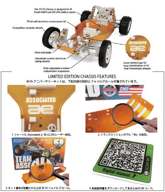 新商品情報】ご予約開始いたしました！！RC10クラシック 40th