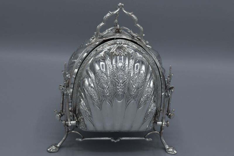 シルバープレート ヴィクトリアン 激レア 3面 ビスケット ウォーマー