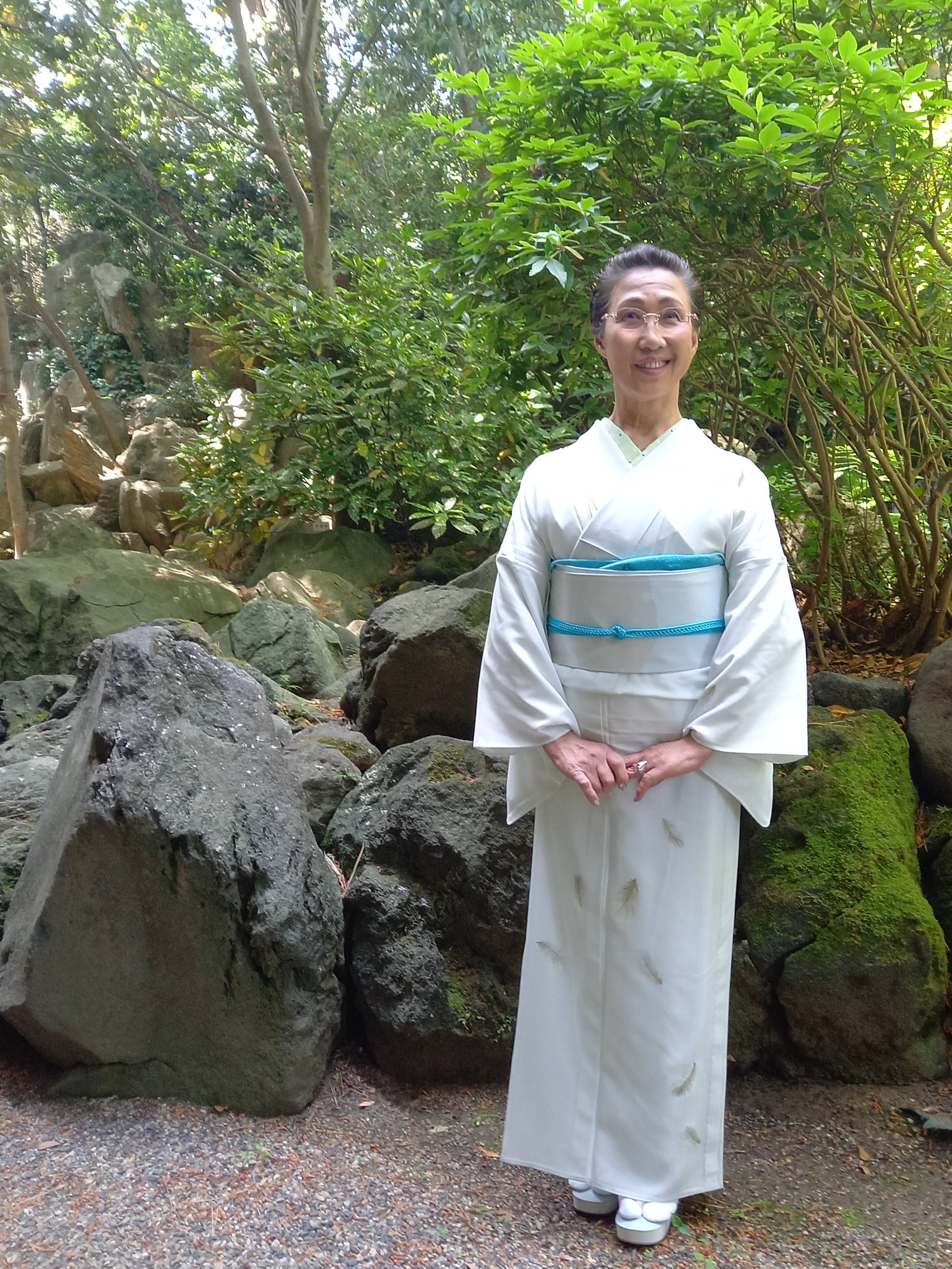 明石縮を着る、着物好きの集まりで | 60代を週1の着物で、ワクワクする