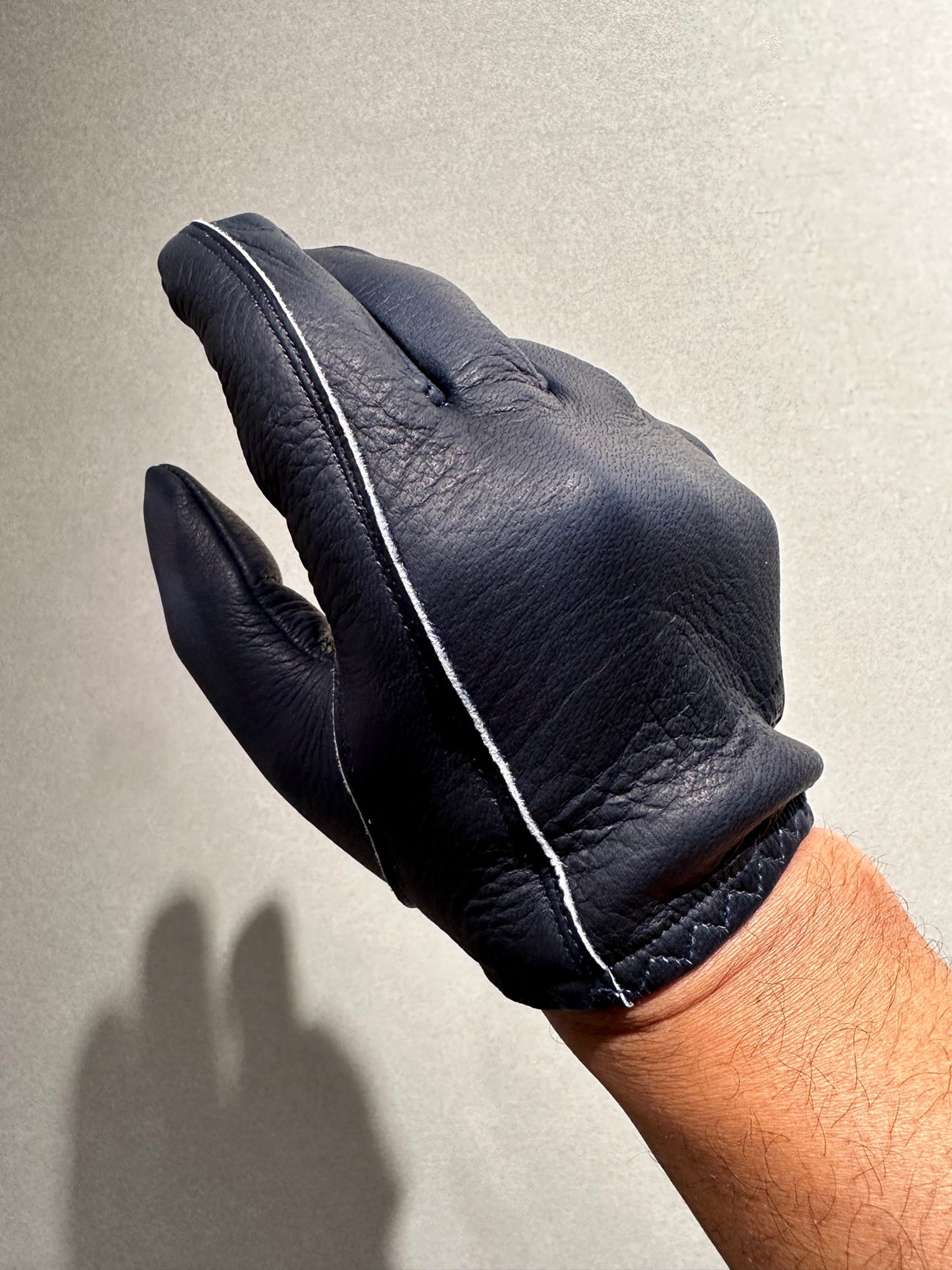 LAMP GLOVES - UTILITY GLOVE SHORTY/NAVY | Silver&Leather【CHRONO