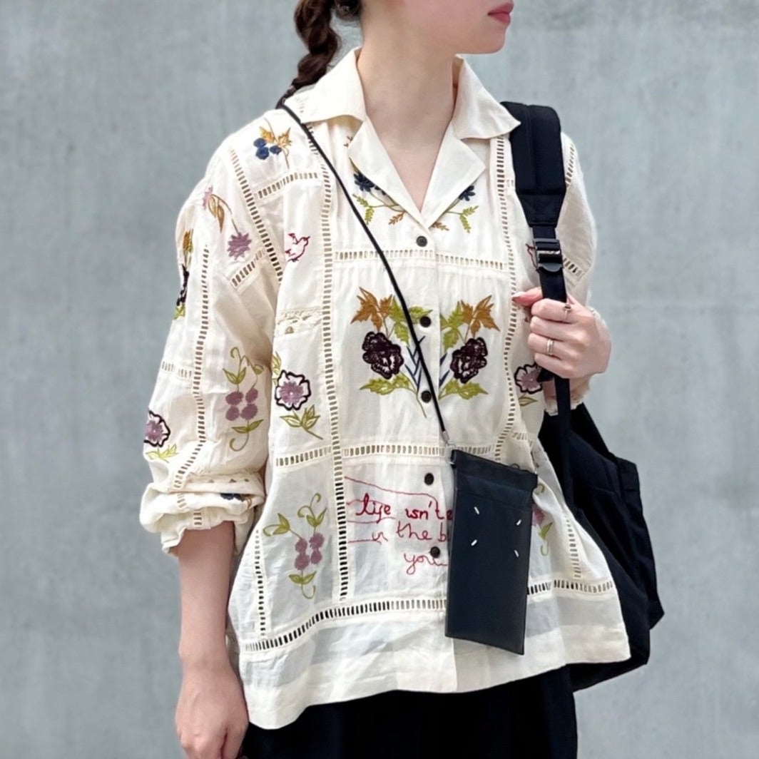 みんなに大絶賛される【todayful】の刺繍ブラウスで大人の肌を見せない