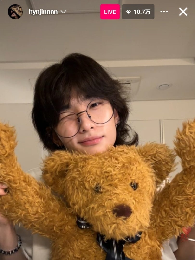 スキズ＊ヒョンジン＊インスタライブ、済州島で買ったクマちゃん登場