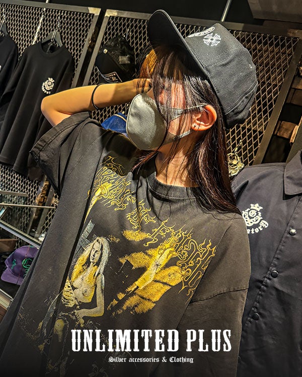 クロムハーツ ベースボールキャップ デニム + ホースシュー + ブラック