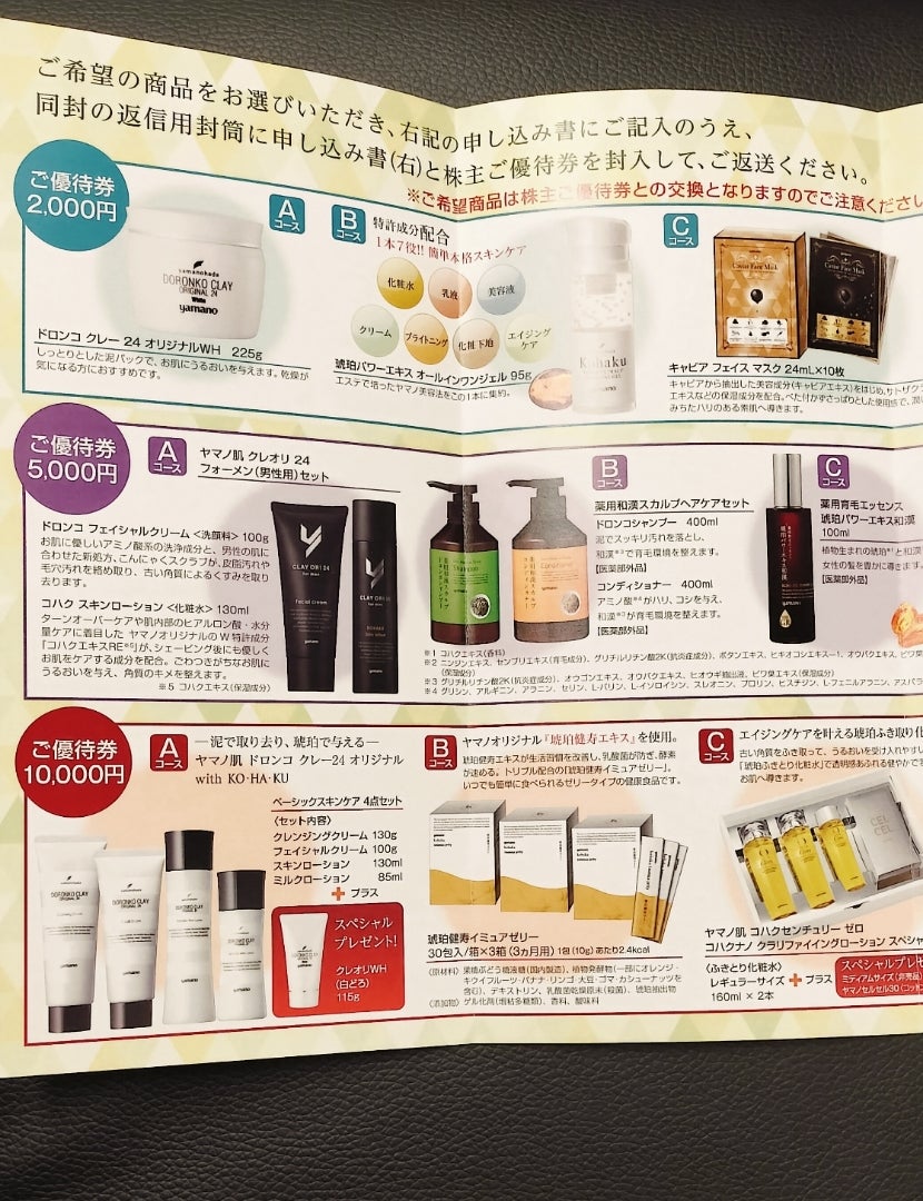 ヤマノホールディングスから株主優待が届きました＆株式売買結果