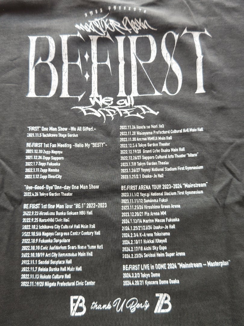 BE FIRST ファンクラブ限定Tシャツ | ホームズの庭