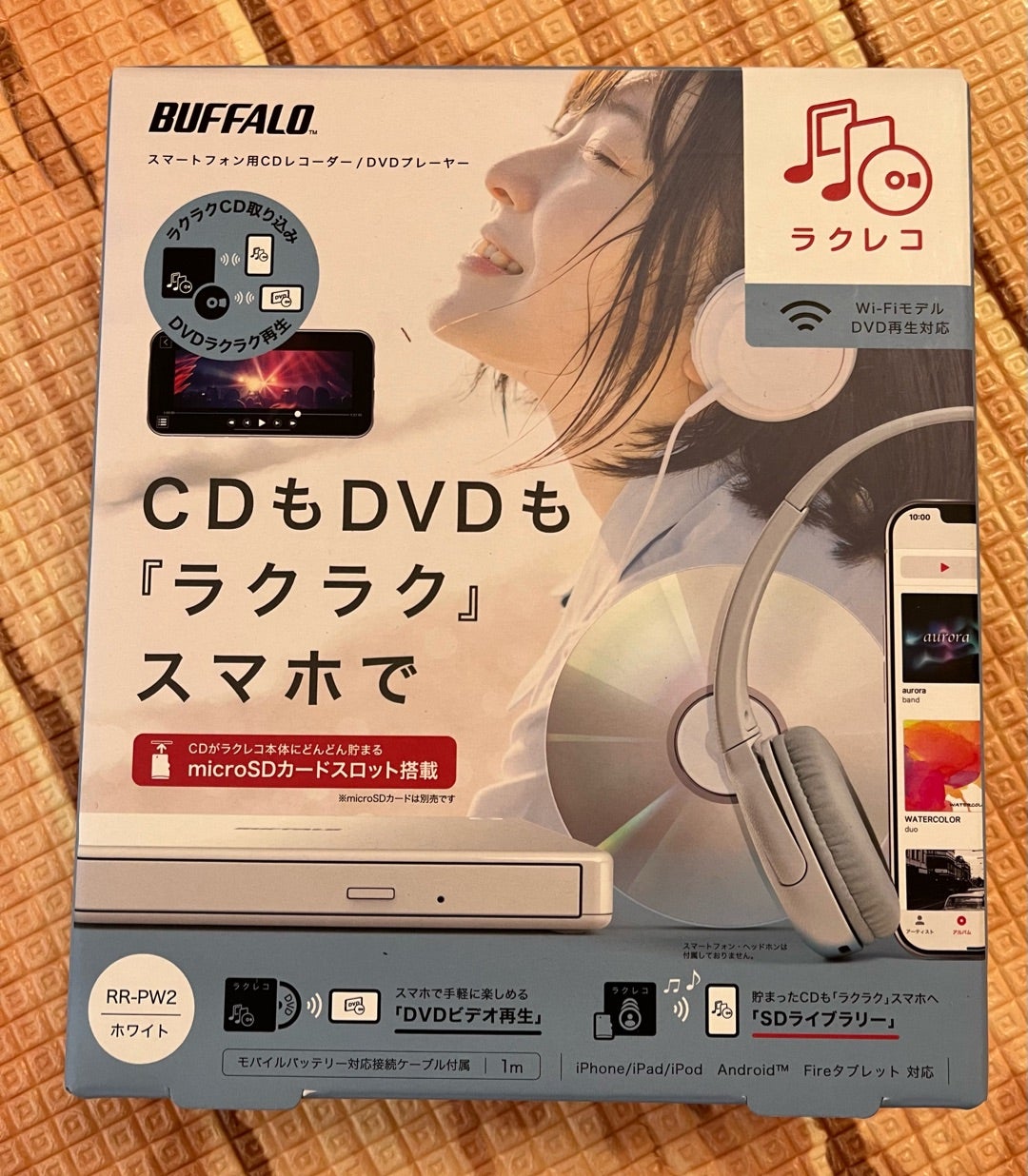 BUFFALO ラクレコ+ ホワイト DVD再生+microSD対応 Amazon.co.jp
