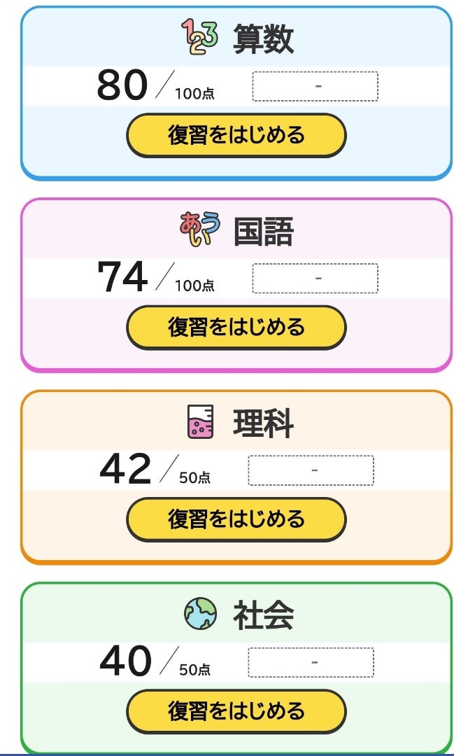 新小5 カリキュラムテスト① | もものブログ