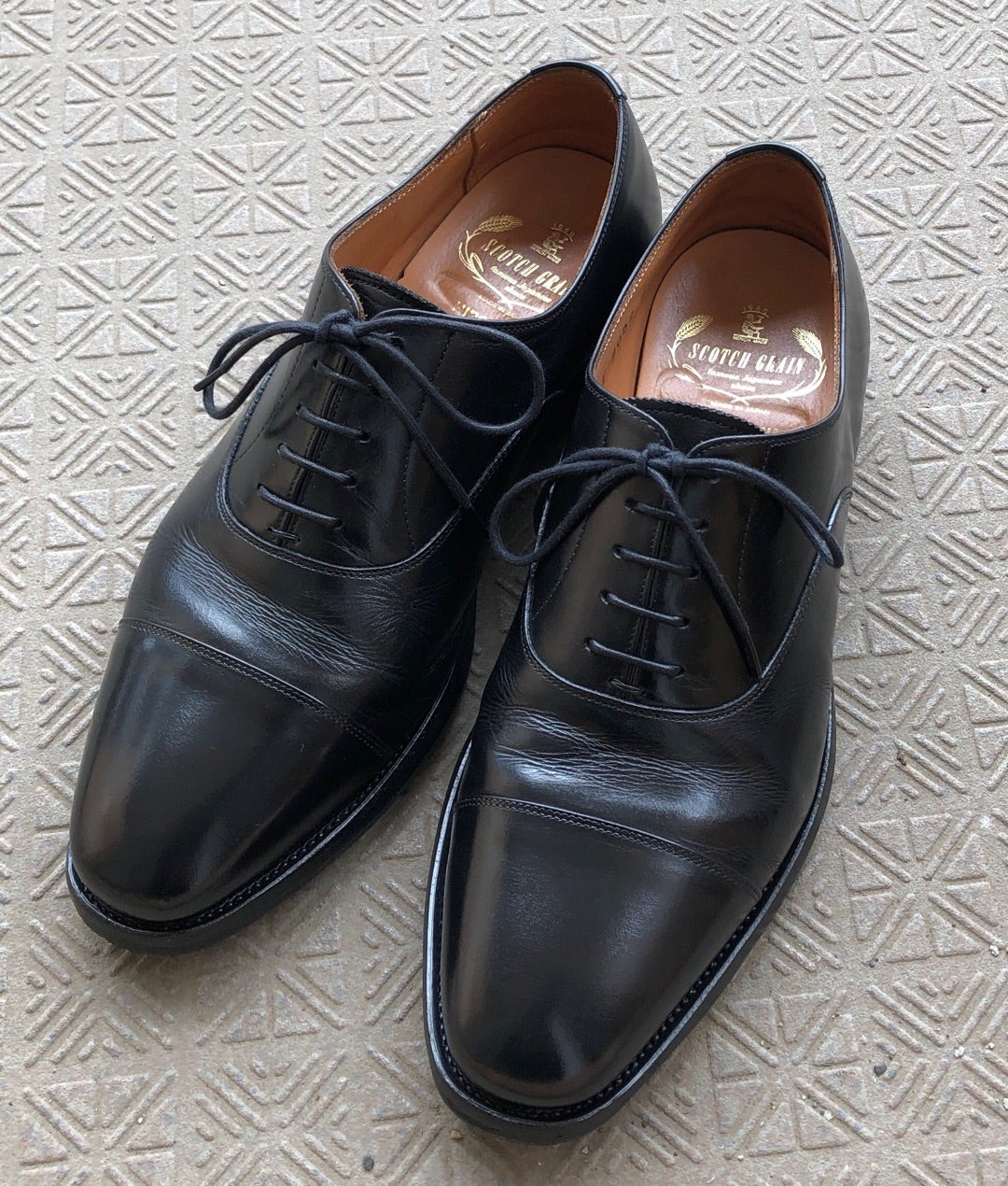 7年経過】F9052 スコッチグレイン シャインオアレイン | 相棒革靴と