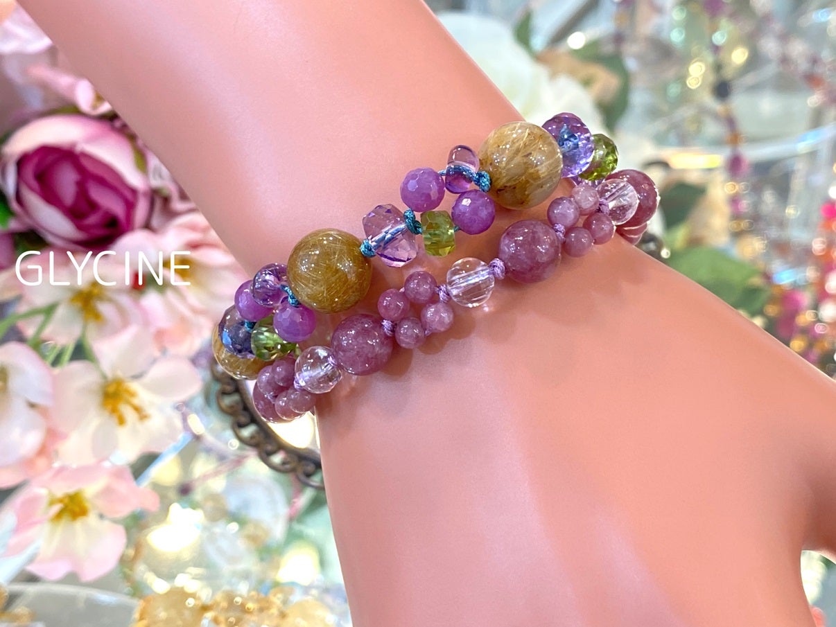 大人ピンク色♪ピンクトルマリンとクンツァイトのパワーストーン