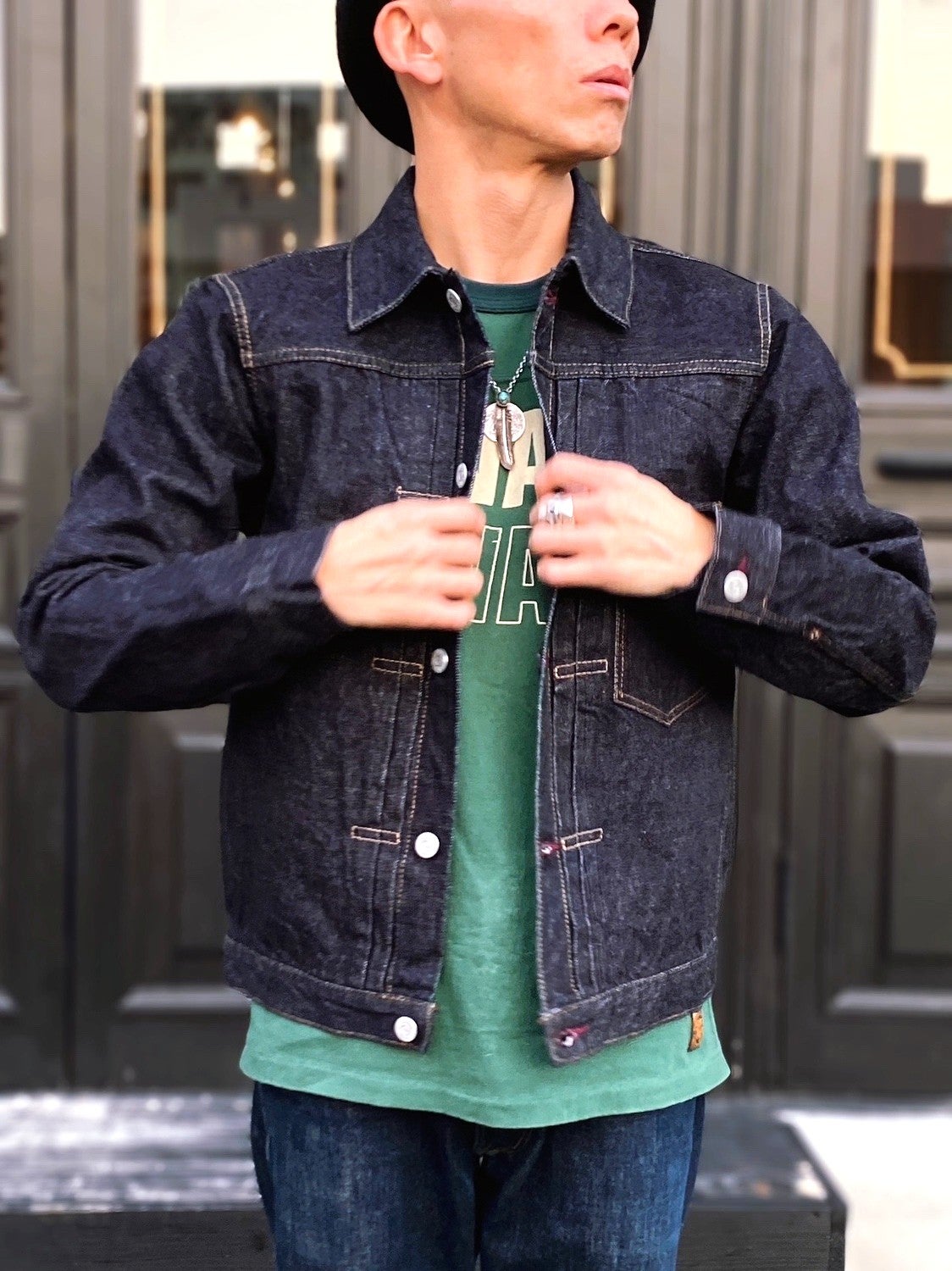 少数再入荷！】ファーストモデル・なまはげデニムジャケット赤鬼