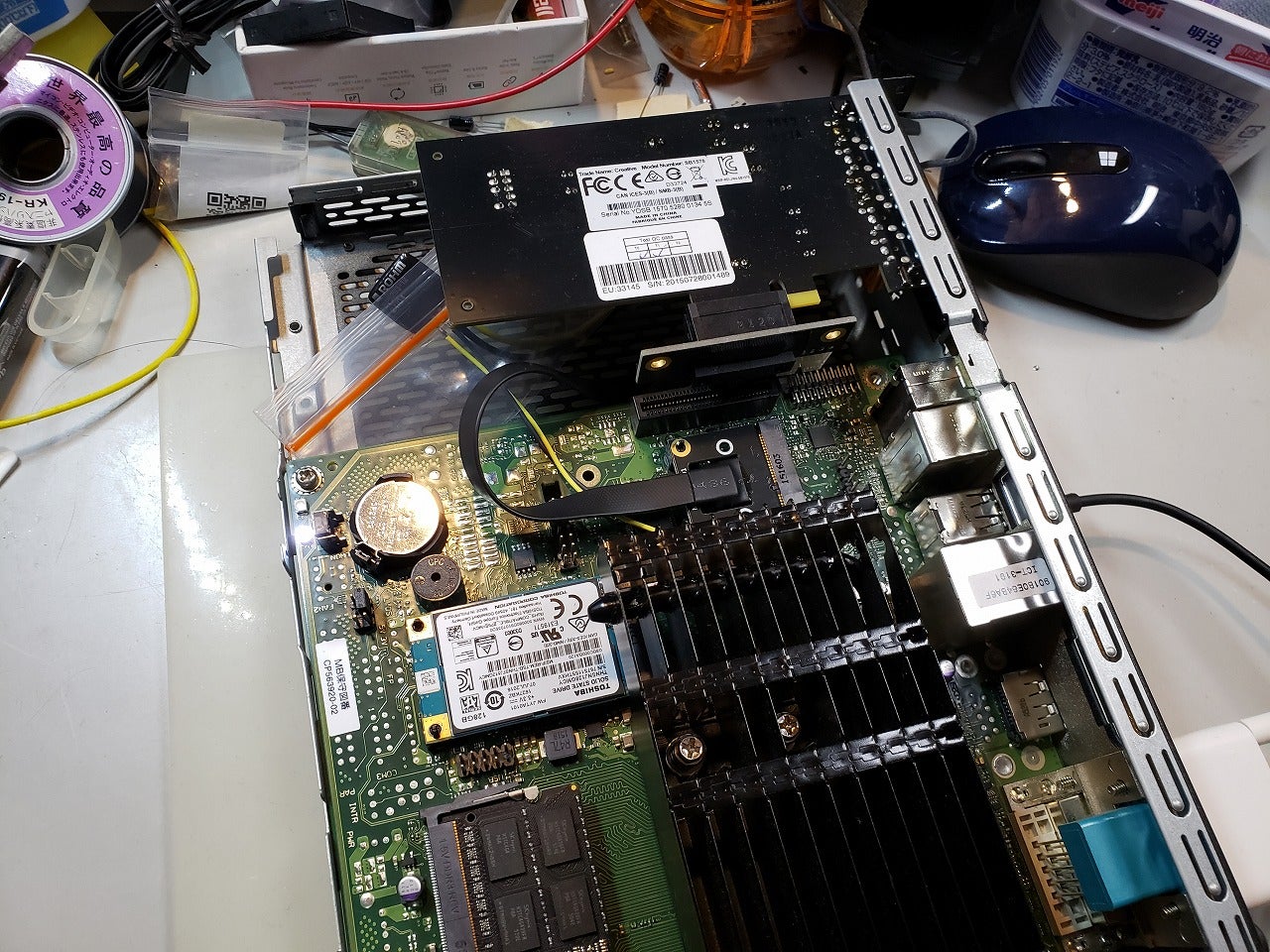 富士通シンクライアント S720にPCI-Express(PCI-e x1)スロットを増設