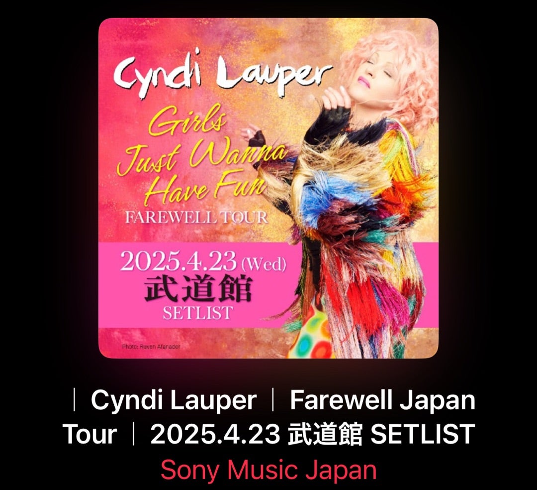 シンディ・ローパー/Farewell Tour @日本武道館 | ノラ猫のらちゃん