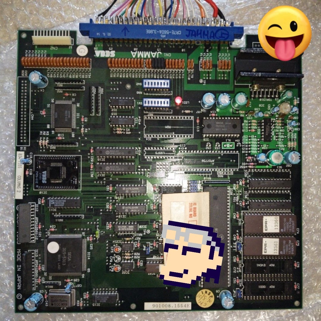 ちょっと動作確認① 卓上筐体 JAMMA配線 1レバー7ボタン 液晶モニター