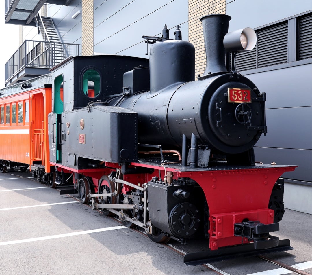 関水金属鶴ヶ島新工場の532号蒸気機関車と34号木造客車①(2025年6月9日