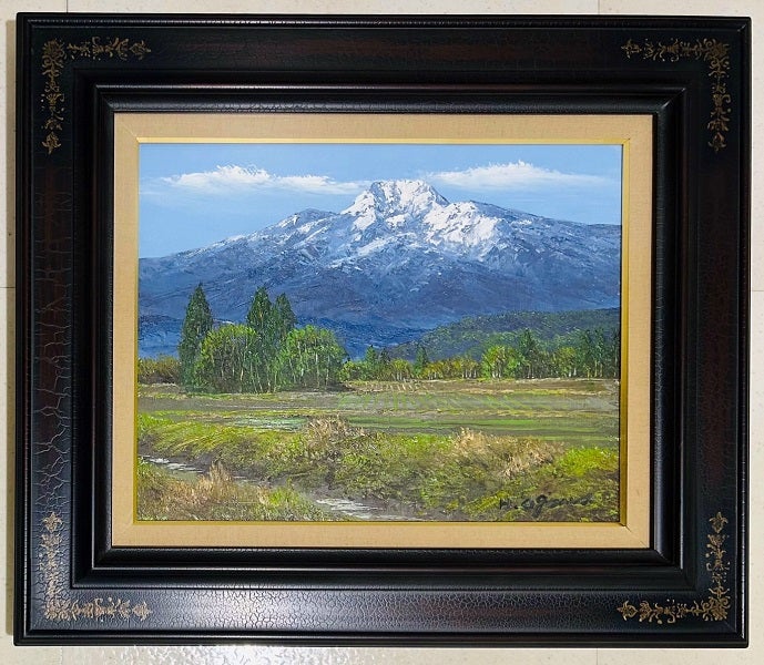 小川久雄 油絵 M4号 鳥海山 風景画 小川久雄 油絵 M4号 鳥海山 風景画