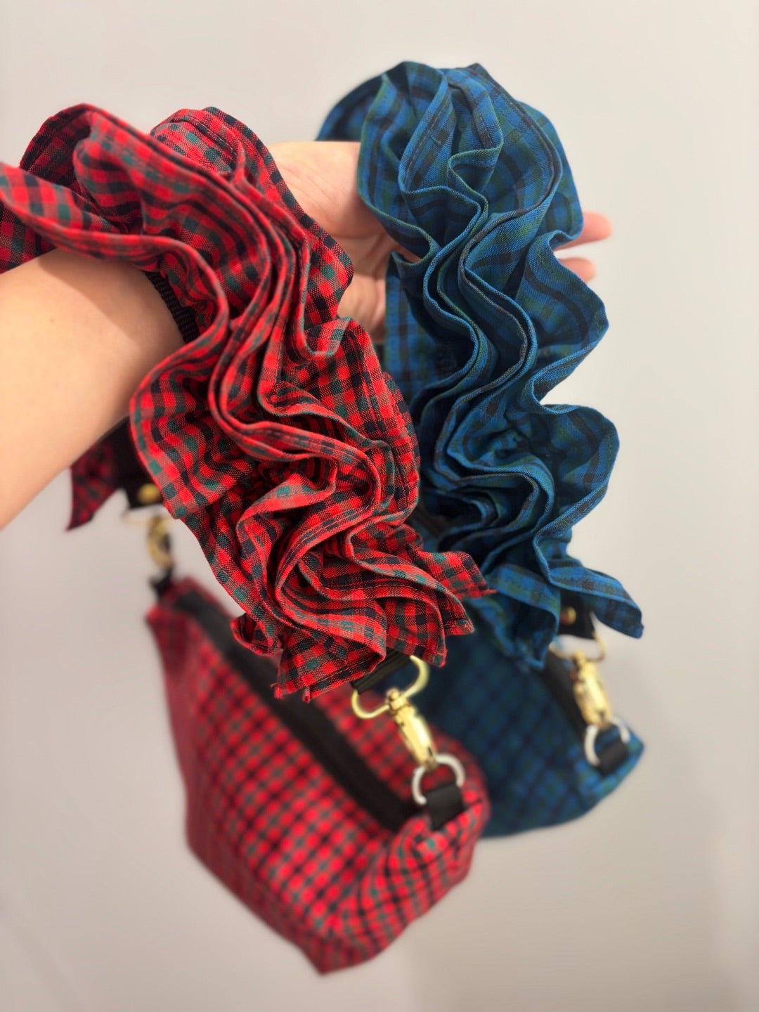 ファミリアチェックフリルのストラップ | あぁちゃんのママ日記