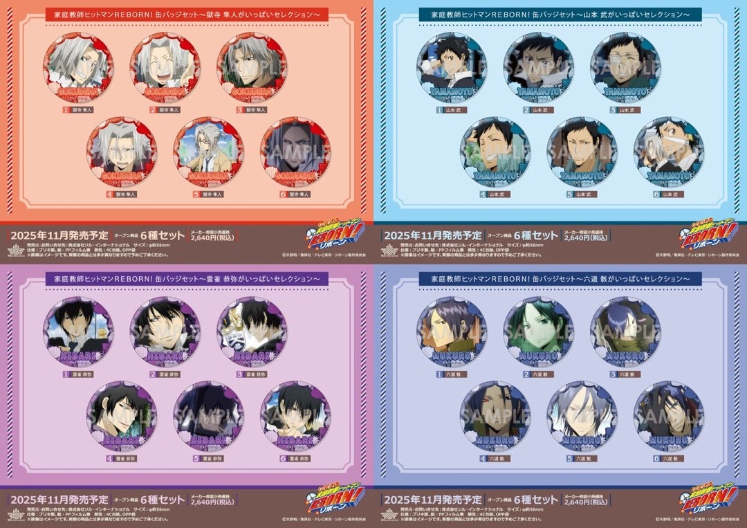 家庭教師ヒットマンREBORN! 缶バッジセット～○○がいっぱい