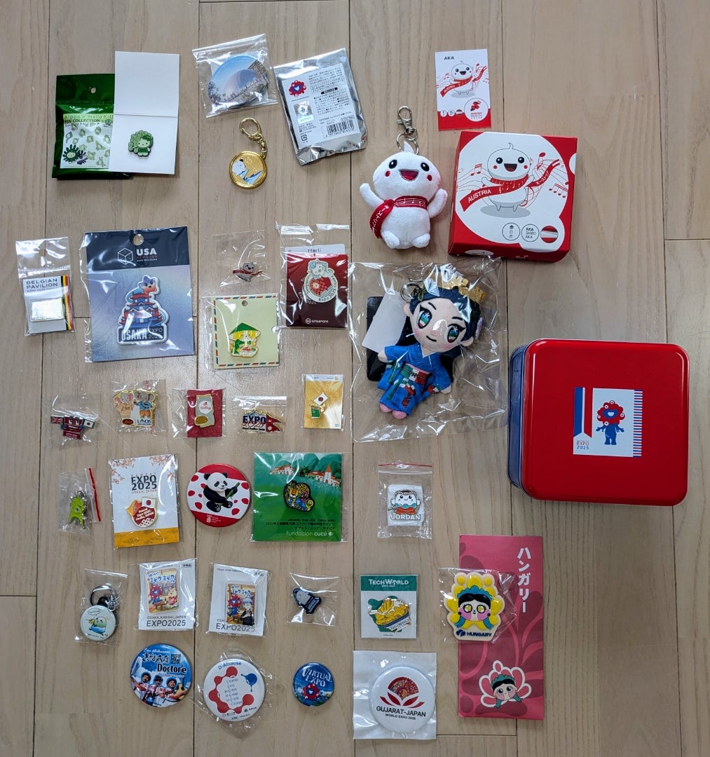 My万博ピンバッジ収集図鑑一覧☆ぼっち大阪関西万博 | 娘との