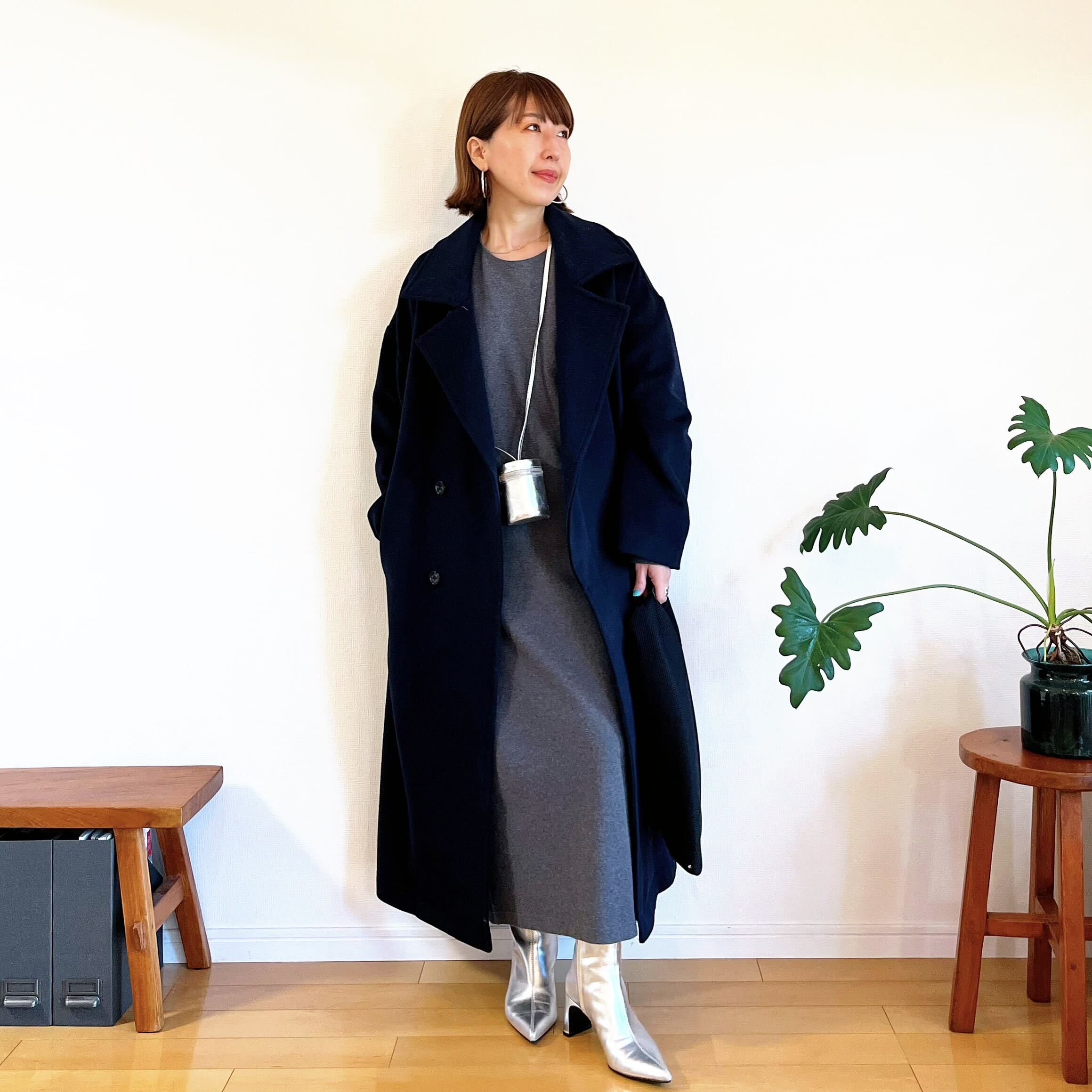 49歳/153cm】検証☆小柄がロングコートを着たらこうなった | STYLE