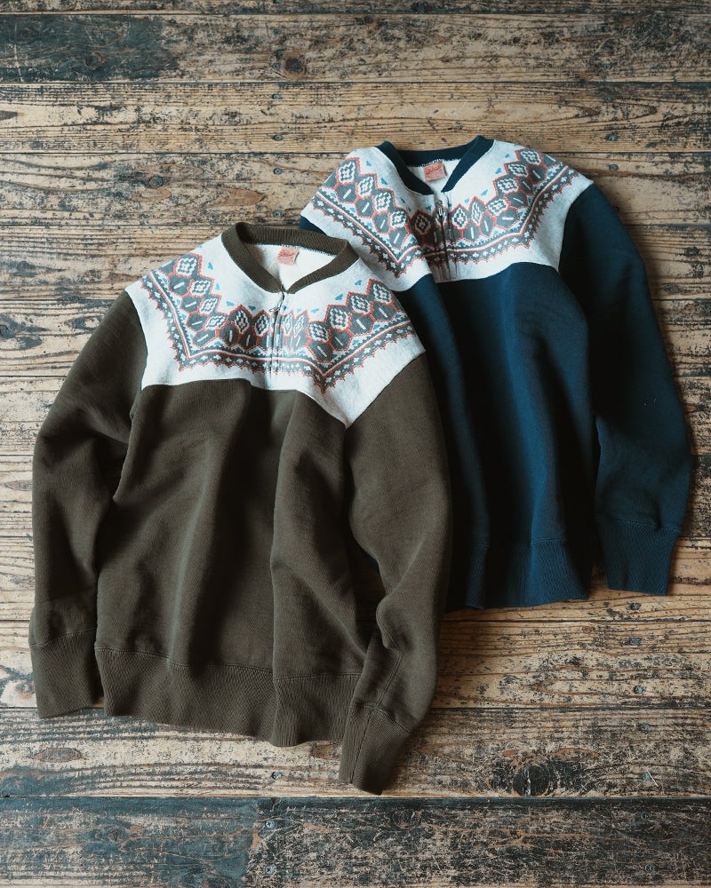 ヴィンテージの希少な雪柄を大人柄にしたスウェット | DELUXEWARE BLOG