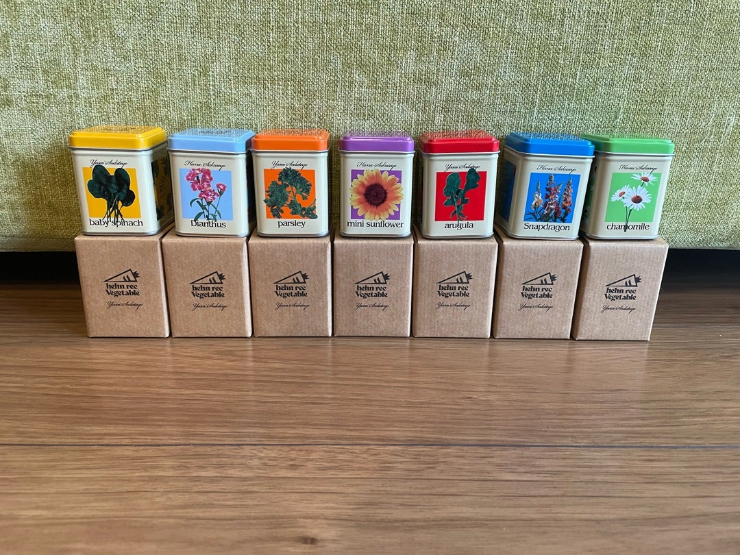 風くんの花と野菜缶コンプリートセット全7種、育て始めたよ