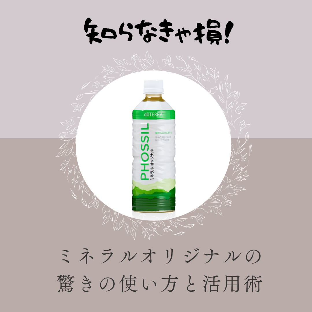 知らなきゃ損❗️ドテラのミネラルオリジナルの驚きの使い方と活用術