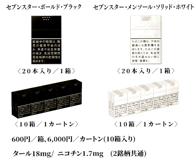ネット限定販売のセブンスターが1月より一部店舗（当店含む）にて販売