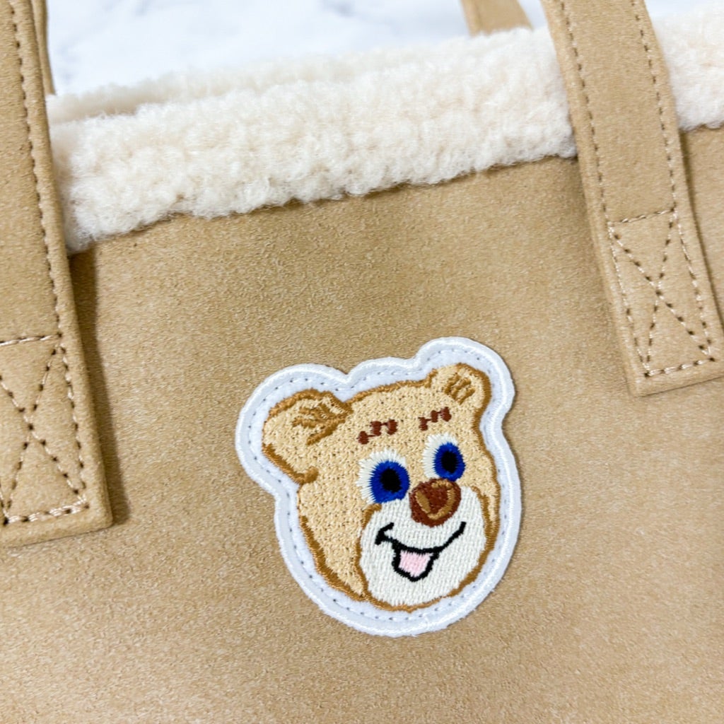 ラブラリーバイフェイラー「オールドテディ」ワッペンボアトートが届き