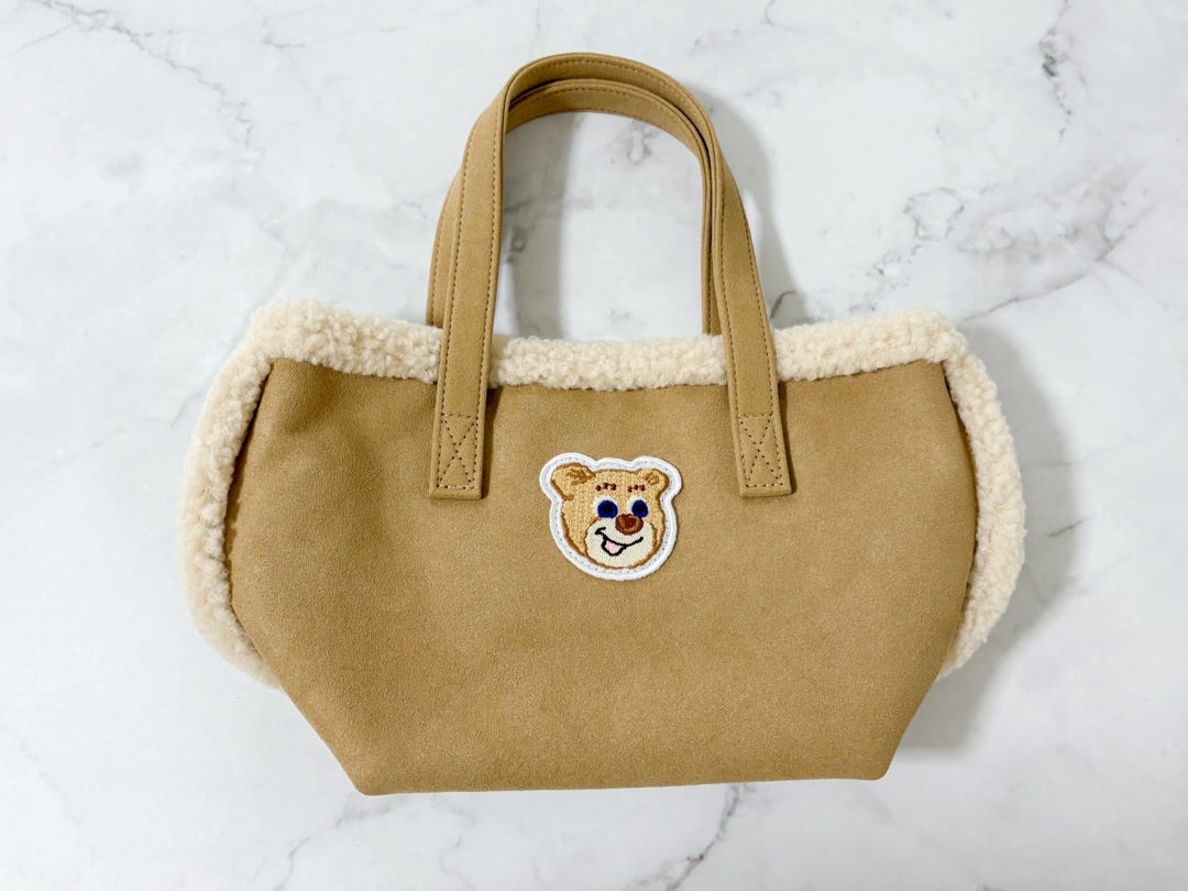 ラブラリーバイフェイラー「オールドテディ」ワッペンボアトートが届き