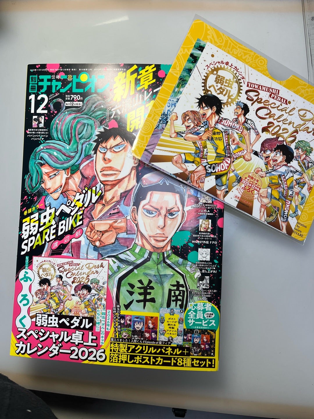 発売中！「弱虫ペダル スペアバイク」15巻！カレンダー付き雑誌！and新