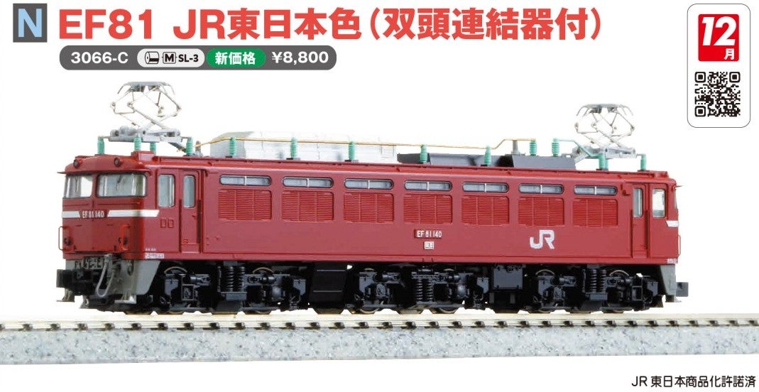 KATO 3066-6 EF81 81 お召塗装機(JR仕様) 入線 | 約40年ぶりのNゲージ