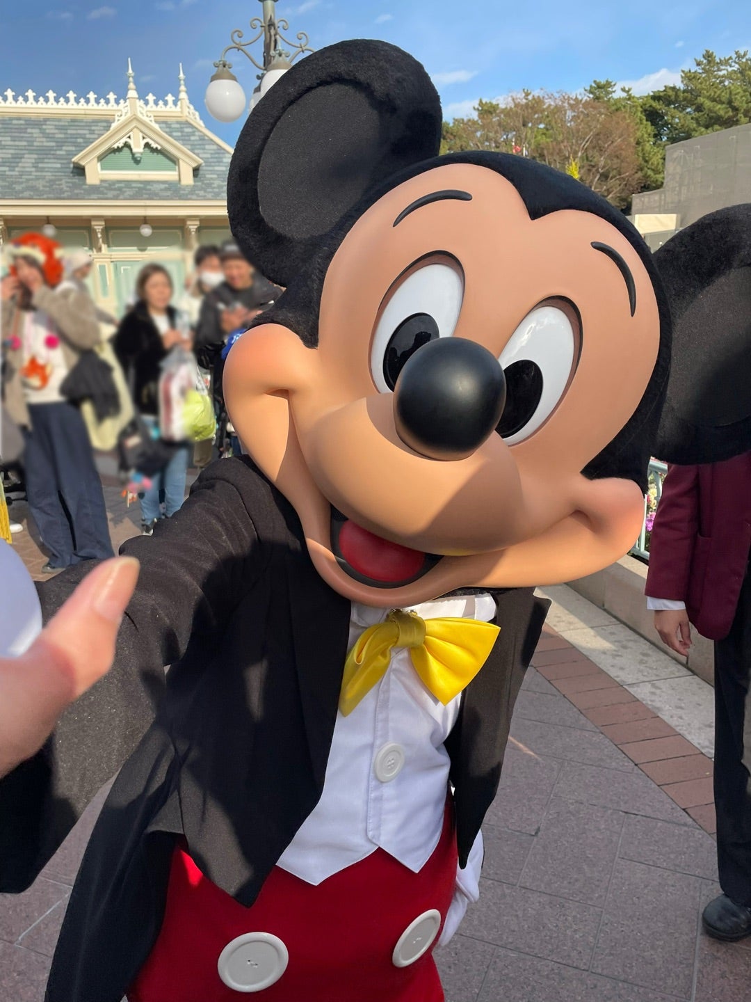 エントランスのフリグリで会えたミッキーとミニー、そして2回目は