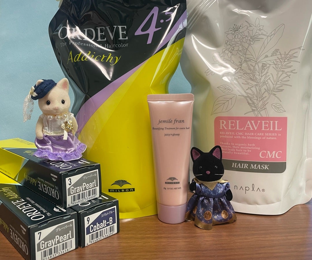 おうちでセルフヘアカラー♪アディクシーでブルーブラックに