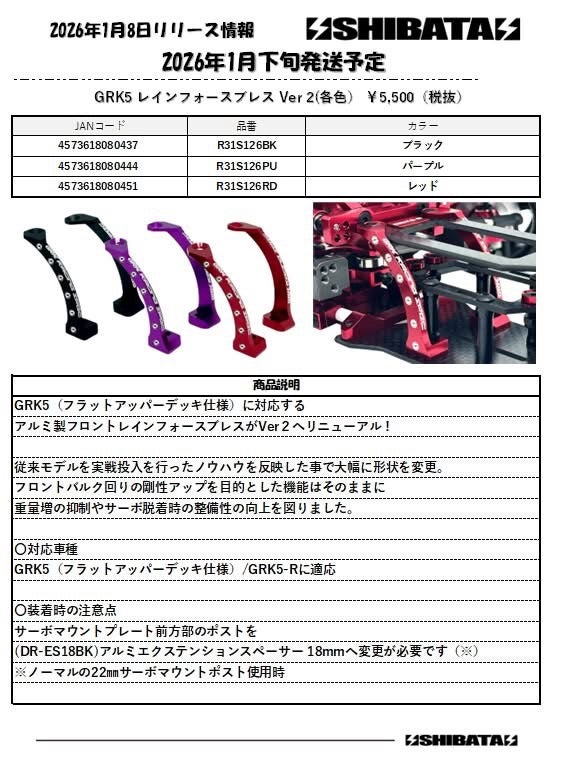 GRK5レインフォースブレスver.2‼️ | ⚡️SHIBATA⚡️DR ピンクマンの