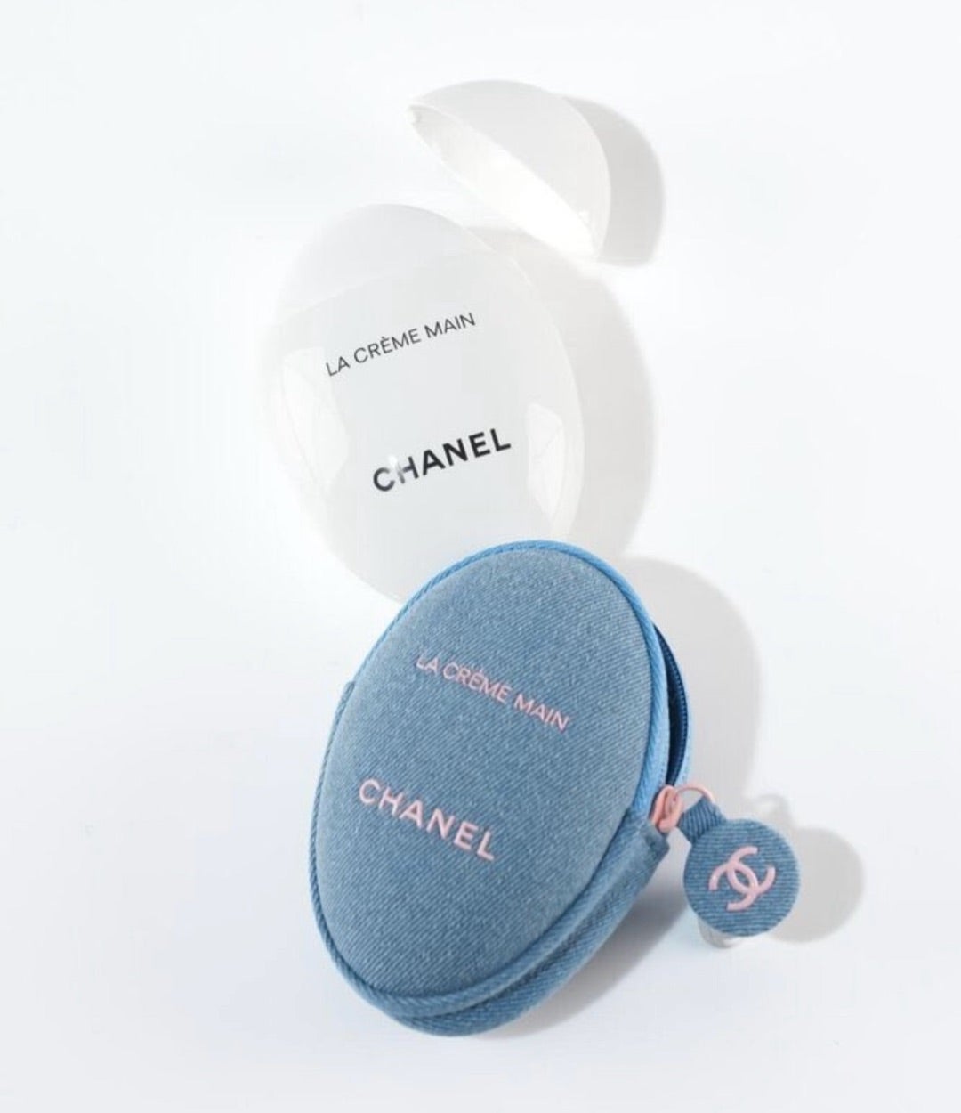 シャネル2026年春コスメデニムポーチ付き”卵型”「ラ クレーム マン