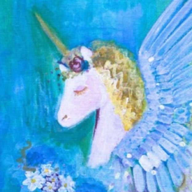 アクリル画 ユニコーン | 自分の心と繋がるヒーリングアート