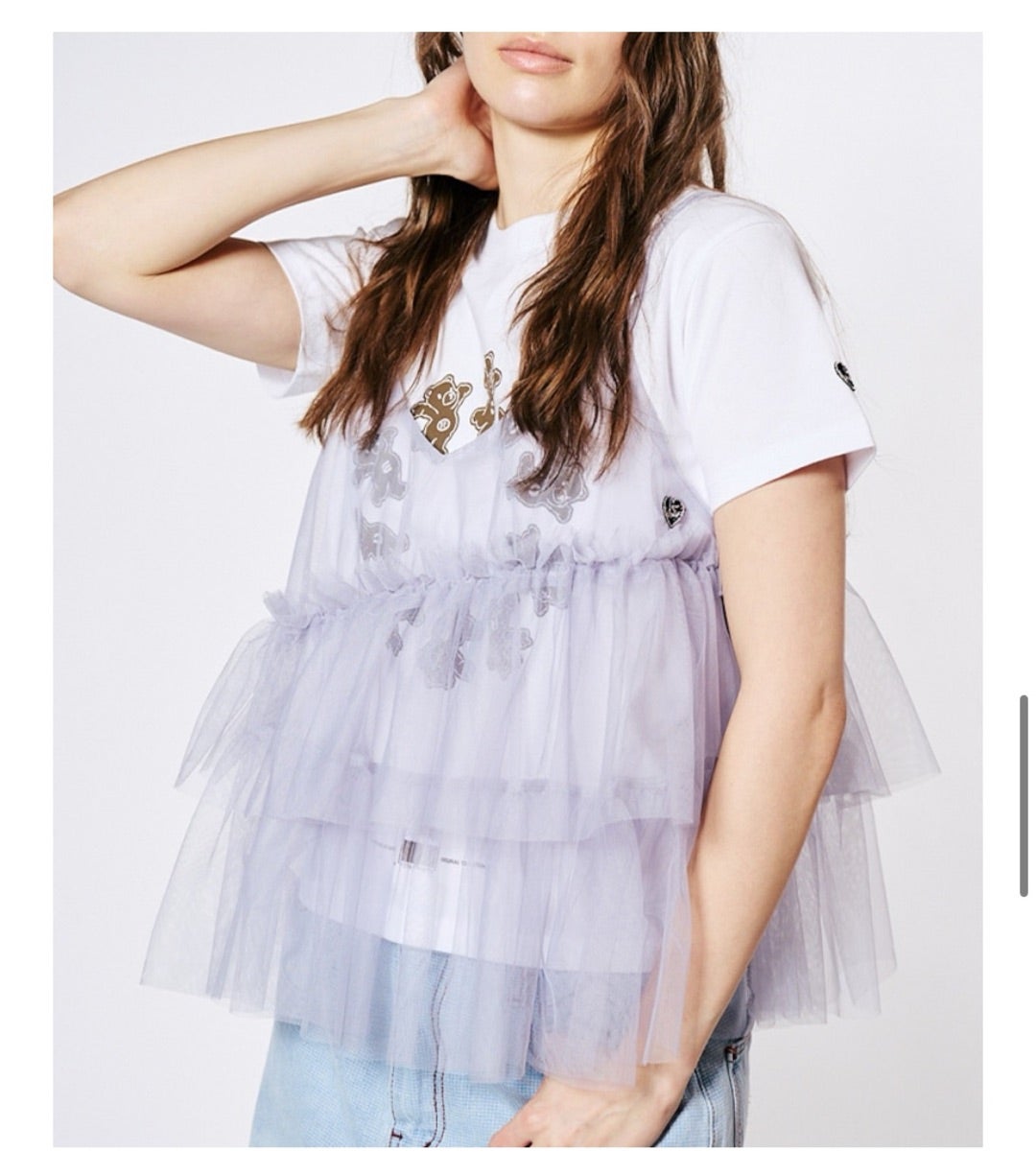 Asymmetry Frill Tulle Cami Tops （COOLA予約販売) | セレクト