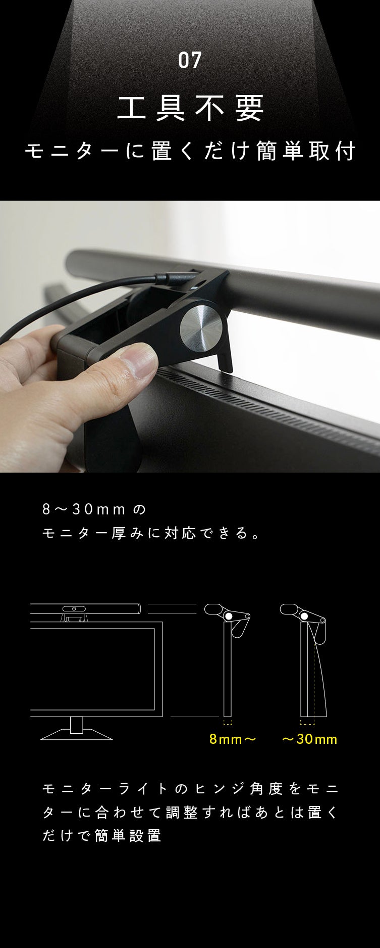 ごちゃつくデスクが美しく。HD1080P高画質カメラ搭載2in1モニター