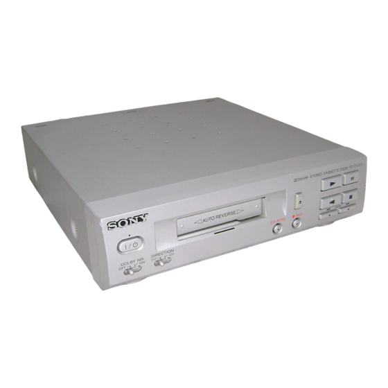 Sony TC-TX373 Manuals | ManualsLib