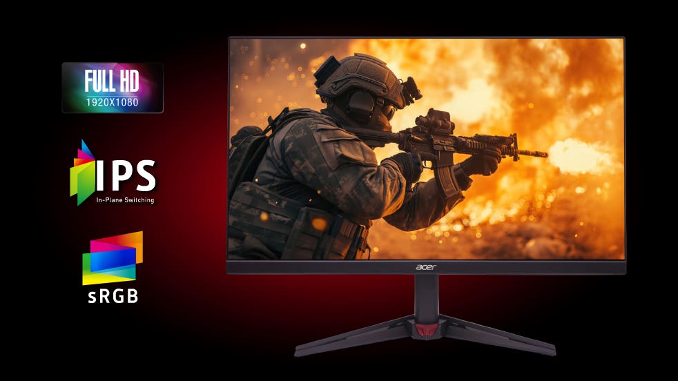 Acer Nitro 23.8インチ IPS 240Hz フルHD 0.5ms(GTG) 非光沢 sRGB 99