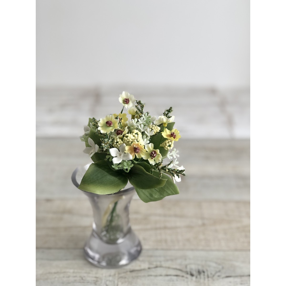 造花】アスカ/ミックスフラワーピック(1束3本) ソフトイエロー/A-32037